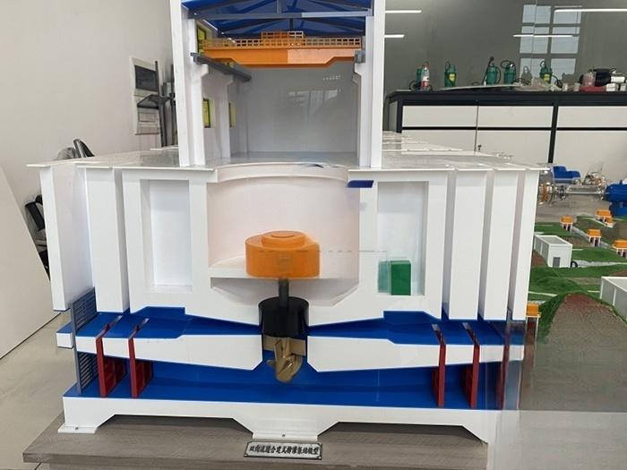 Bidirectional flow channel pump station model