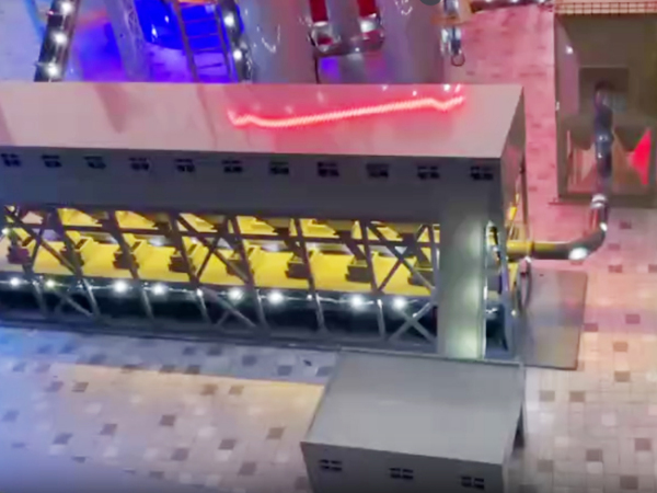 Steel plant blast furnace display